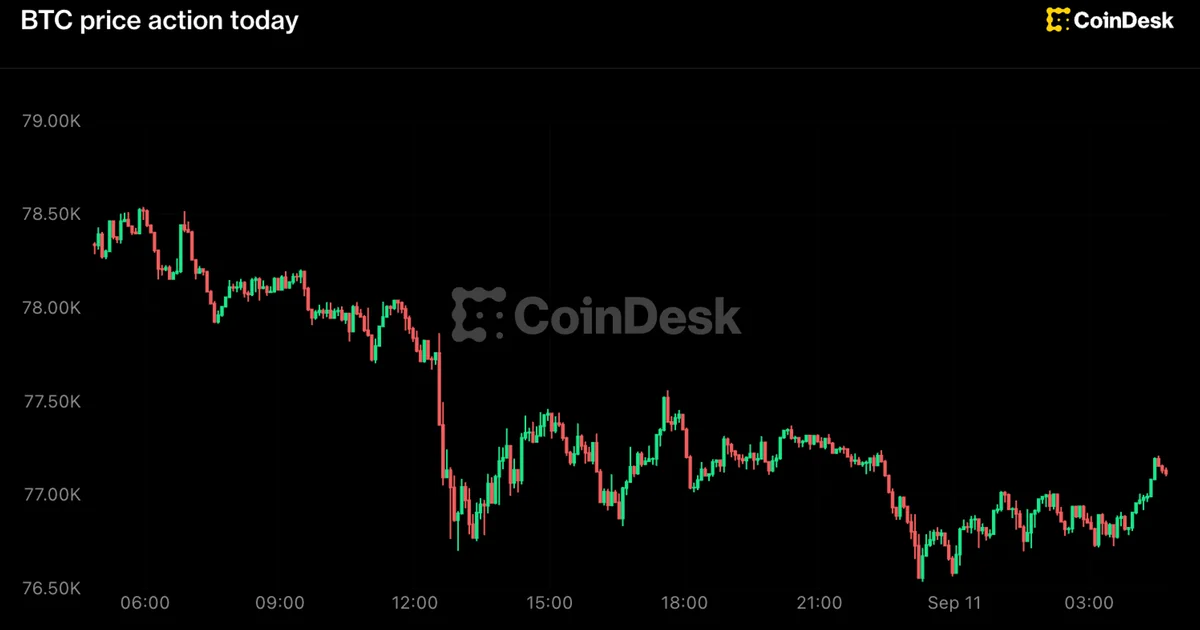 Bitcoin retombe autour de 77 000 dollars, et la Fed redevient son principal problème