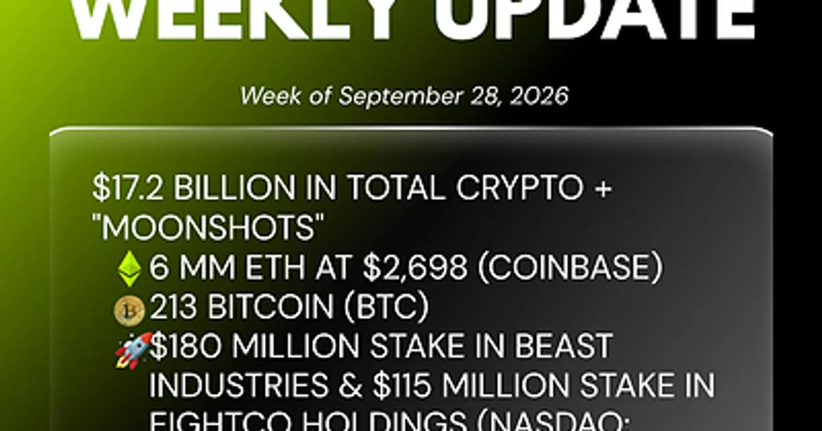 BitMine possède désormais 6 millions d'ETH, dont 5,07 millions sont en staking