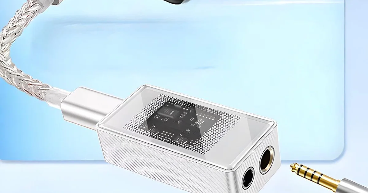 JCALLY's tiny AP6 puts 440mW and two headphone outputs in a $40 USB-C DAC