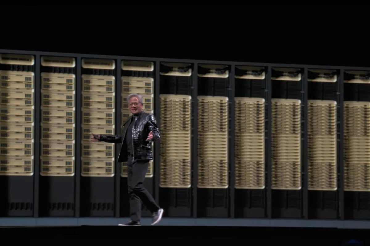 Présentation des baies de calcul NVIDIA Vera Rubin NVL72 destinées aux centres de données IA