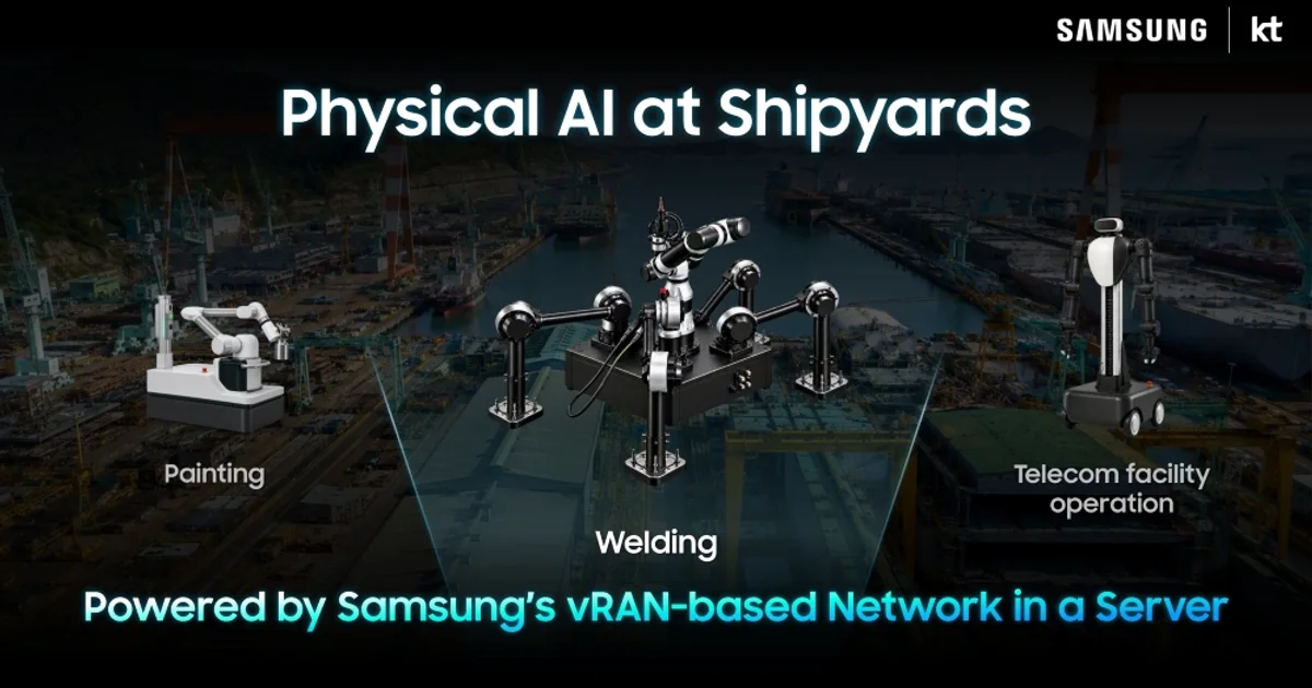 Samsung is putting AI inside the 5G network: welding robots will test the architecture behind its vision of 6G
