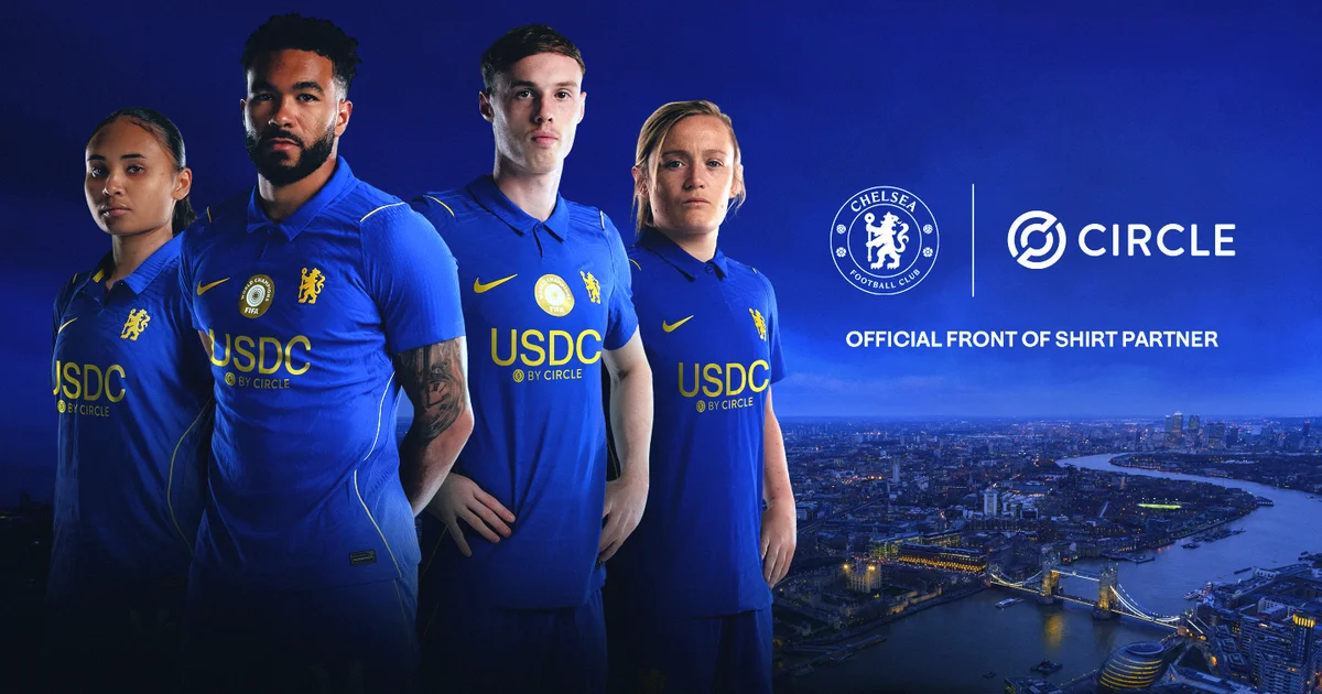 USDC is now sitting in the middle of a Chelsea shirt