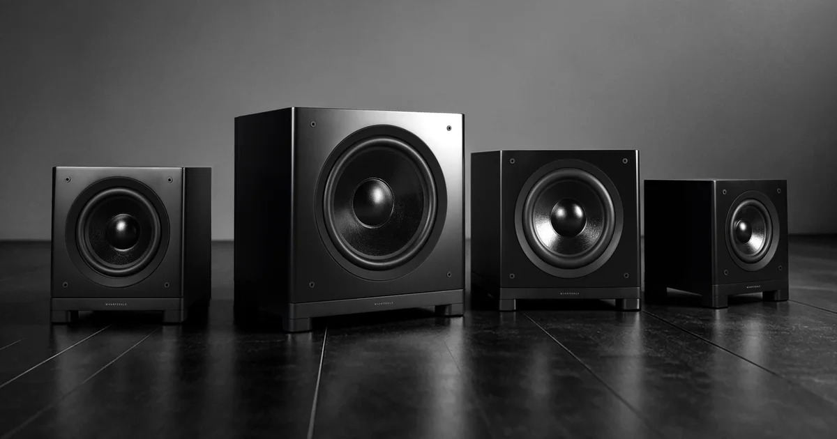 Wharfedale’s Nova subs range from 8 to 15 inches, but the pitch is control rather than wall-shaking excess